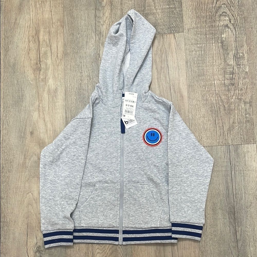 Epic Threads Gray and Blue Zip-Up Hoodie